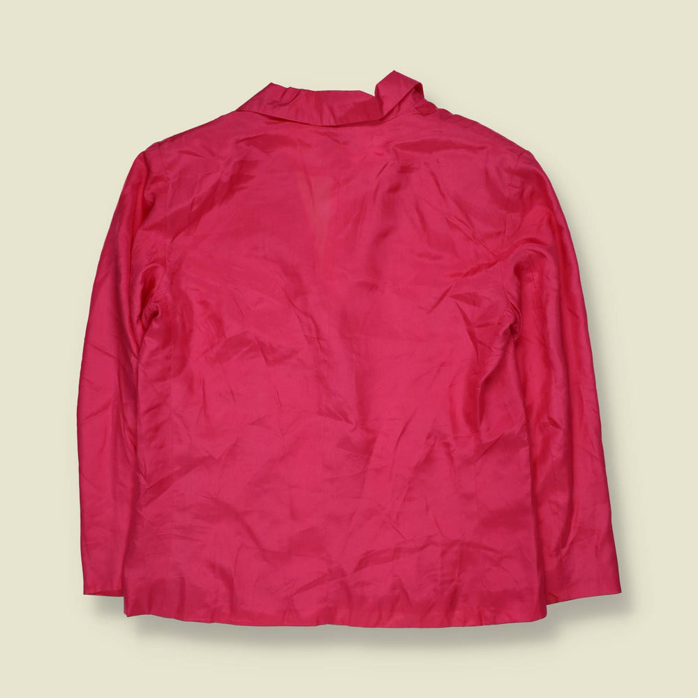 1980s | Winter Silks | Pink Silk Blazer Jacket - 12