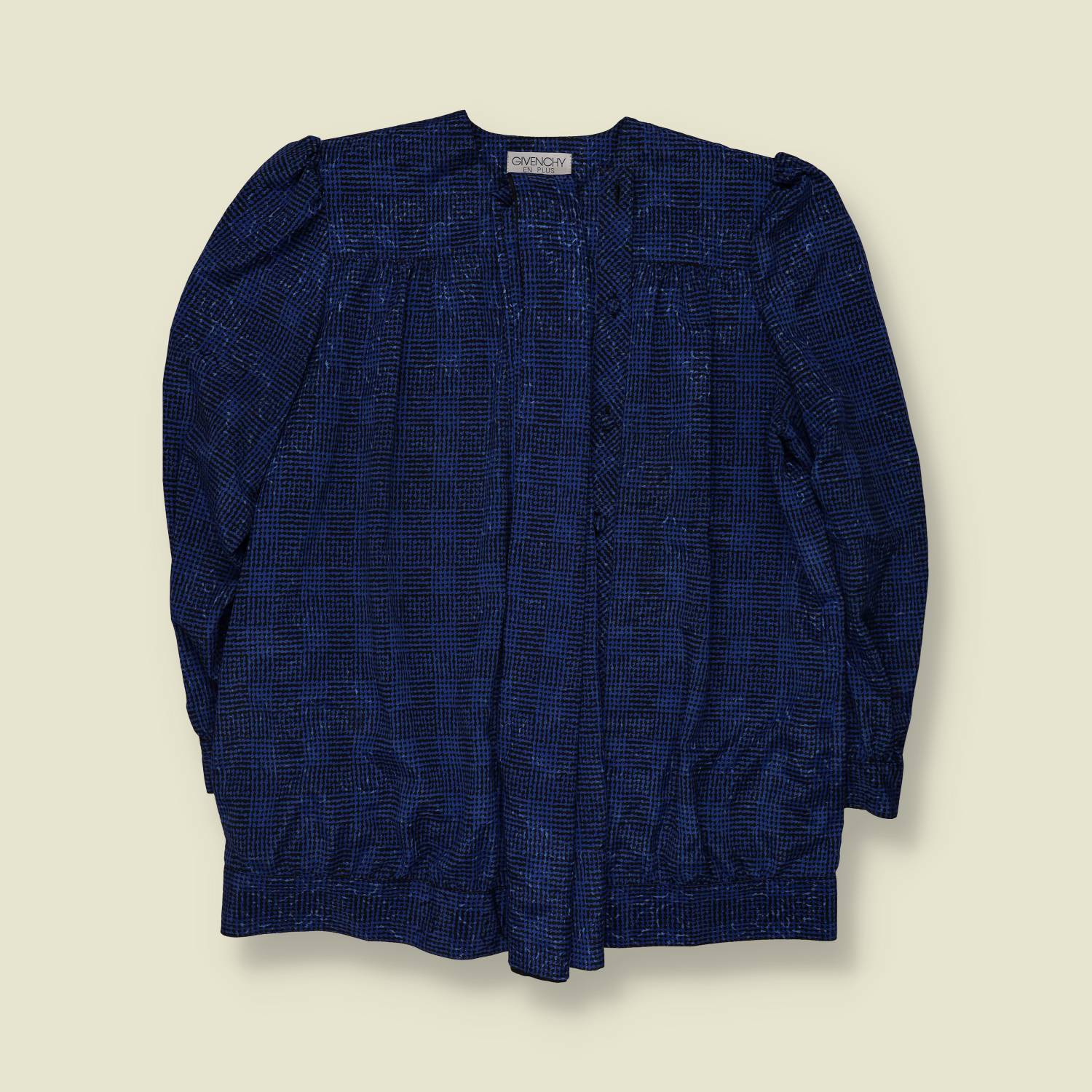 1980s | Givenchy En Plus | Blue Check Top and Pleated Skirt Set - Made in West Germany - 22