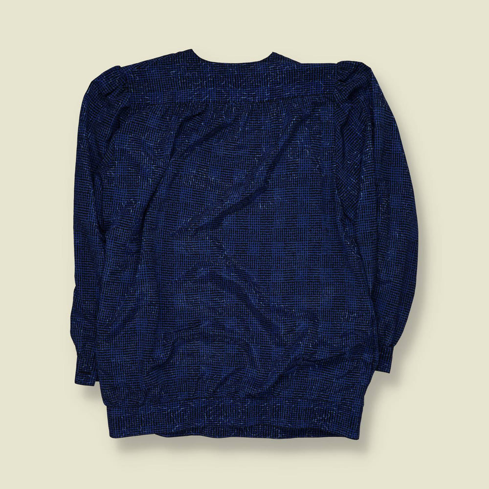 1980s | Givenchy En Plus | Blue Check Top and Pleated Skirt Set - Made in West Germany - 22
