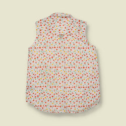1980s | Basic Editions | Ditsy Floral Sleeveless Cotton Blouse - 18