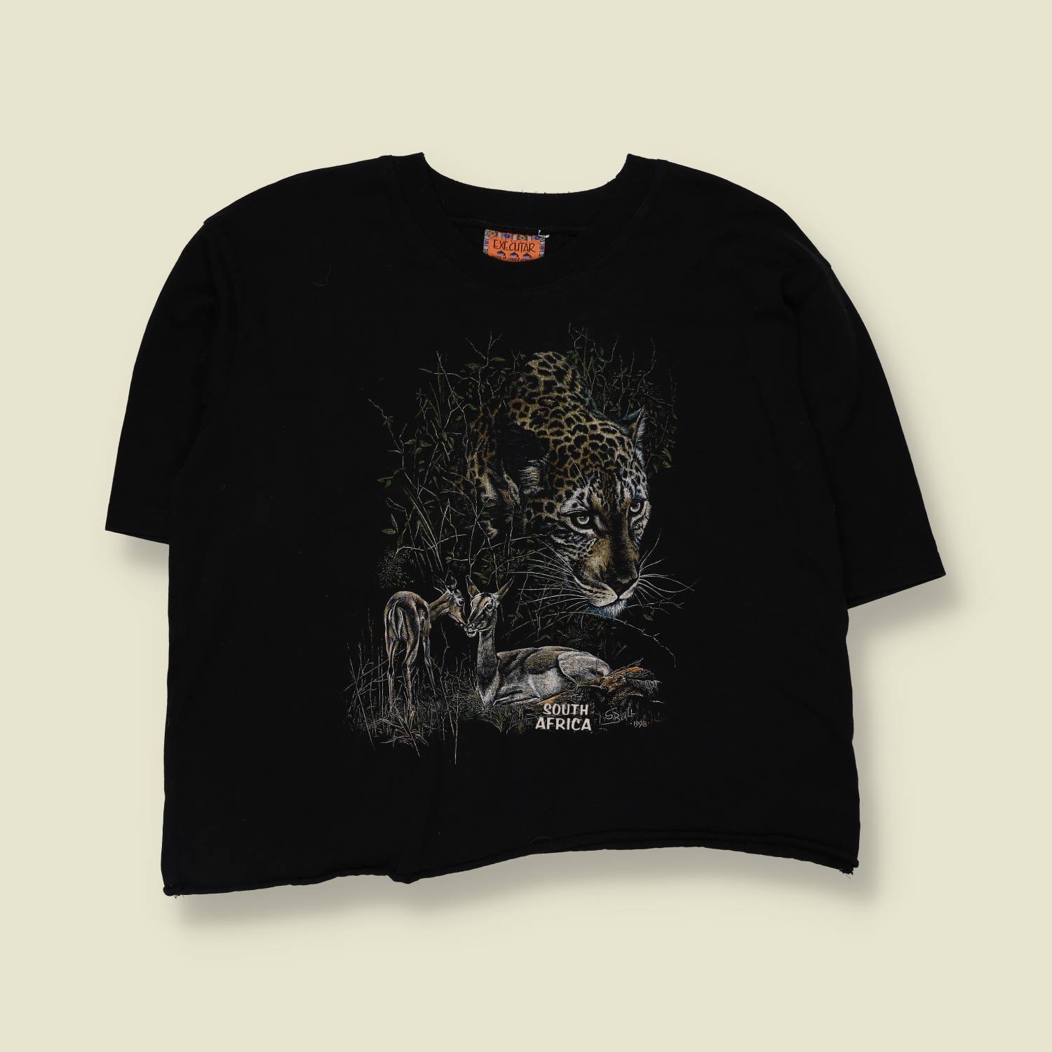 1998 | Executar | South Africa Leopard Wildlife Graphic Cotton Tee - 18