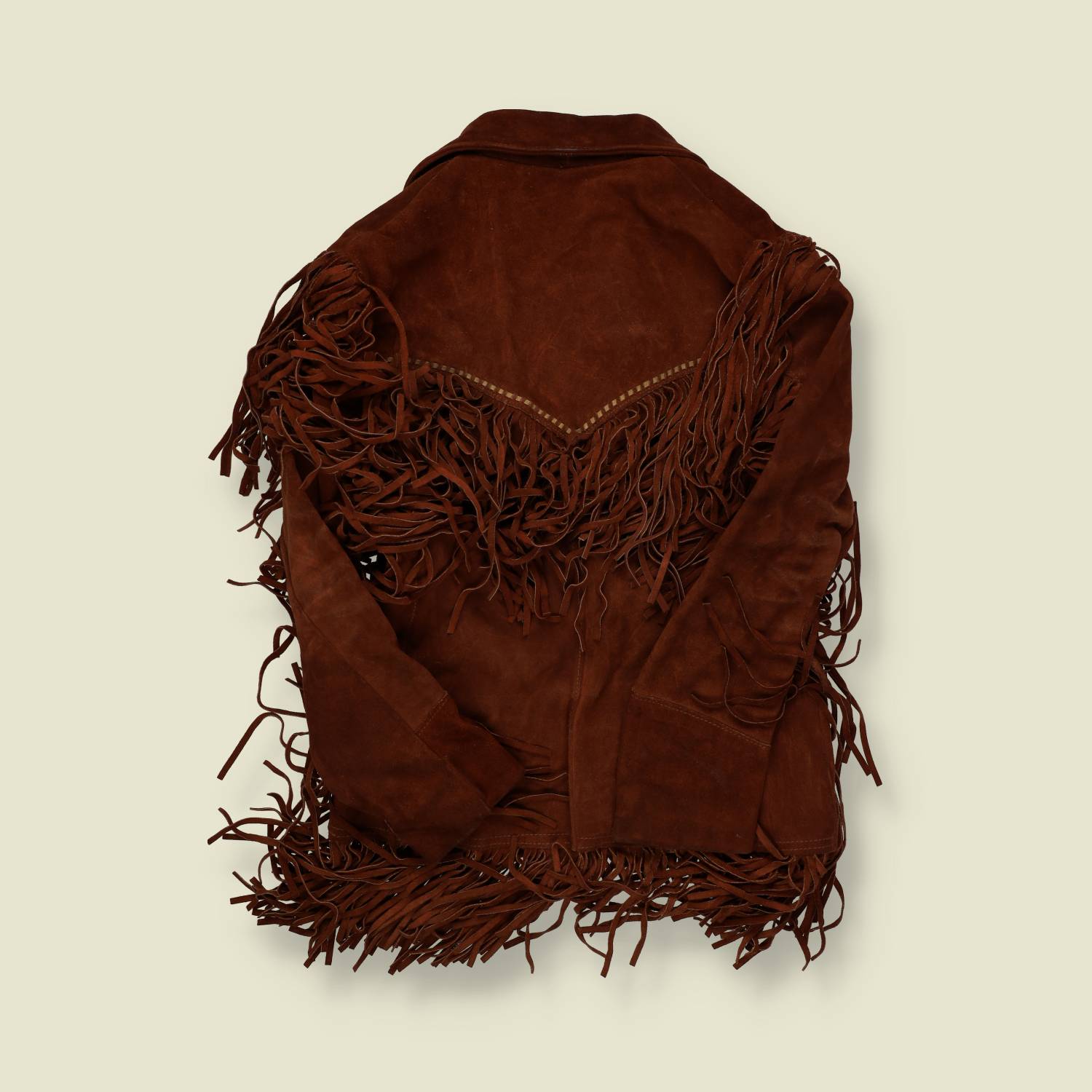 1970s Jo-O-Kay Fringe Western Leather Coat - S