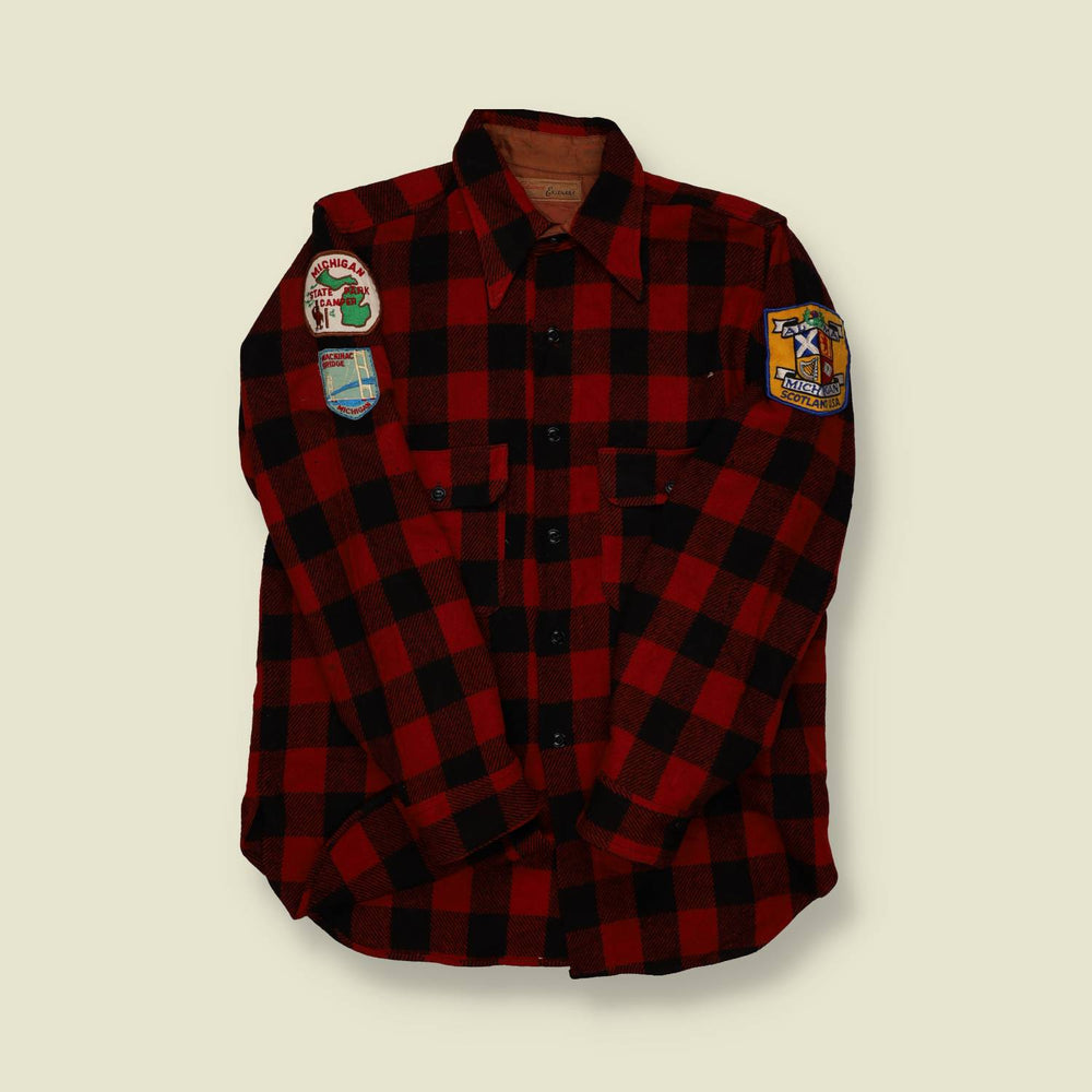 1970s Buffalo Plaid Patch Shirt - XS/S