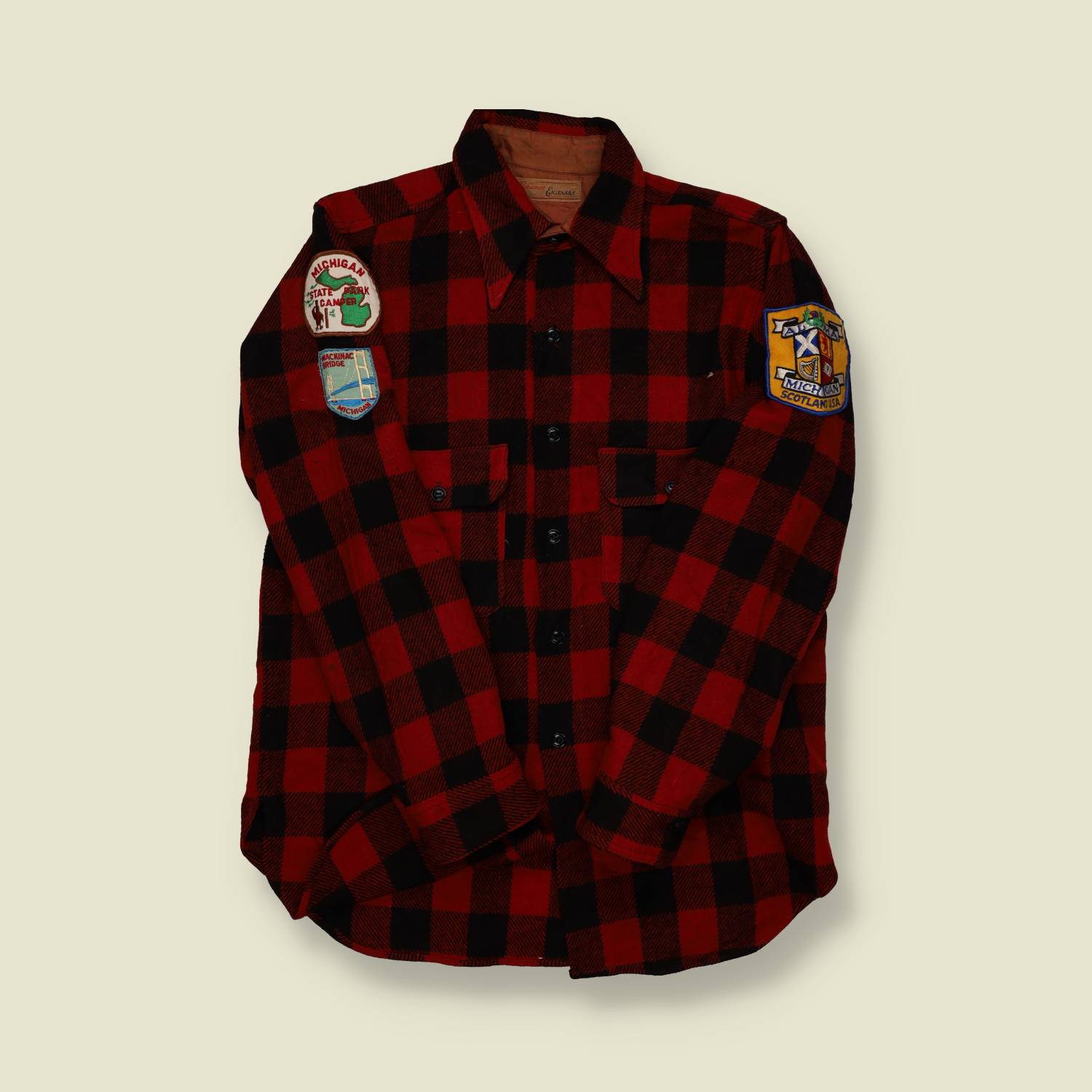 1970s Buffalo Plaid Patch Shirt - XS/S