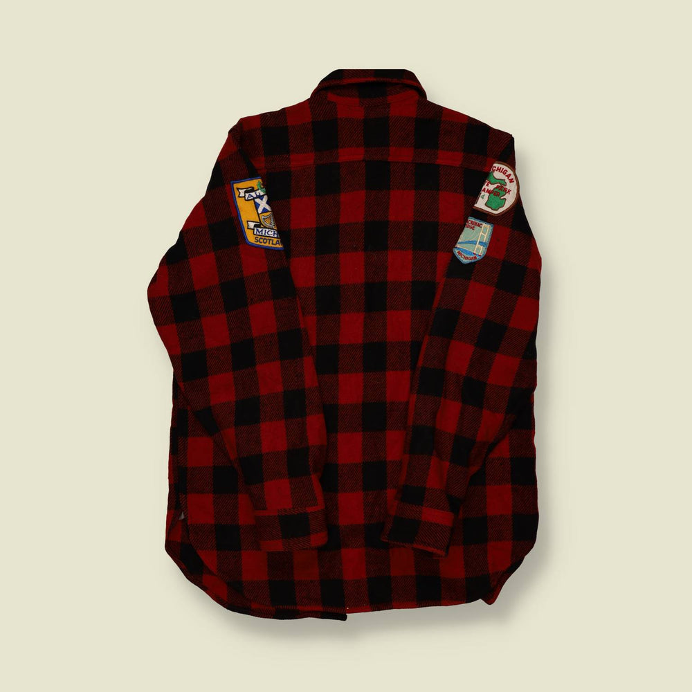 1970s Buffalo Plaid Patch Shirt - XS/S
