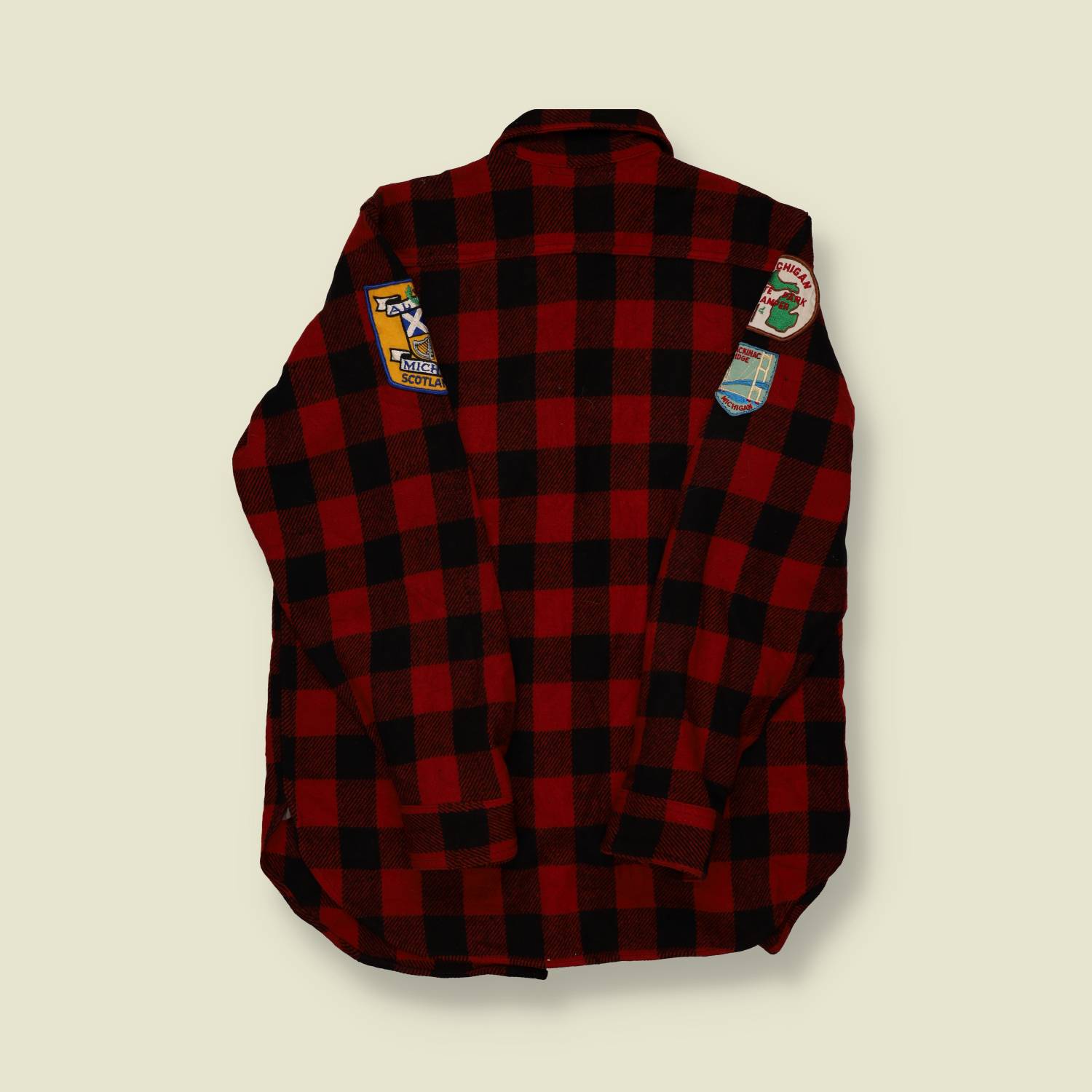1970s Buffalo Plaid Patch Shirt - XS/S
