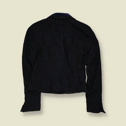 1980s | Christian Dior | Velvet Collar Jacket | Black & Navy - 10