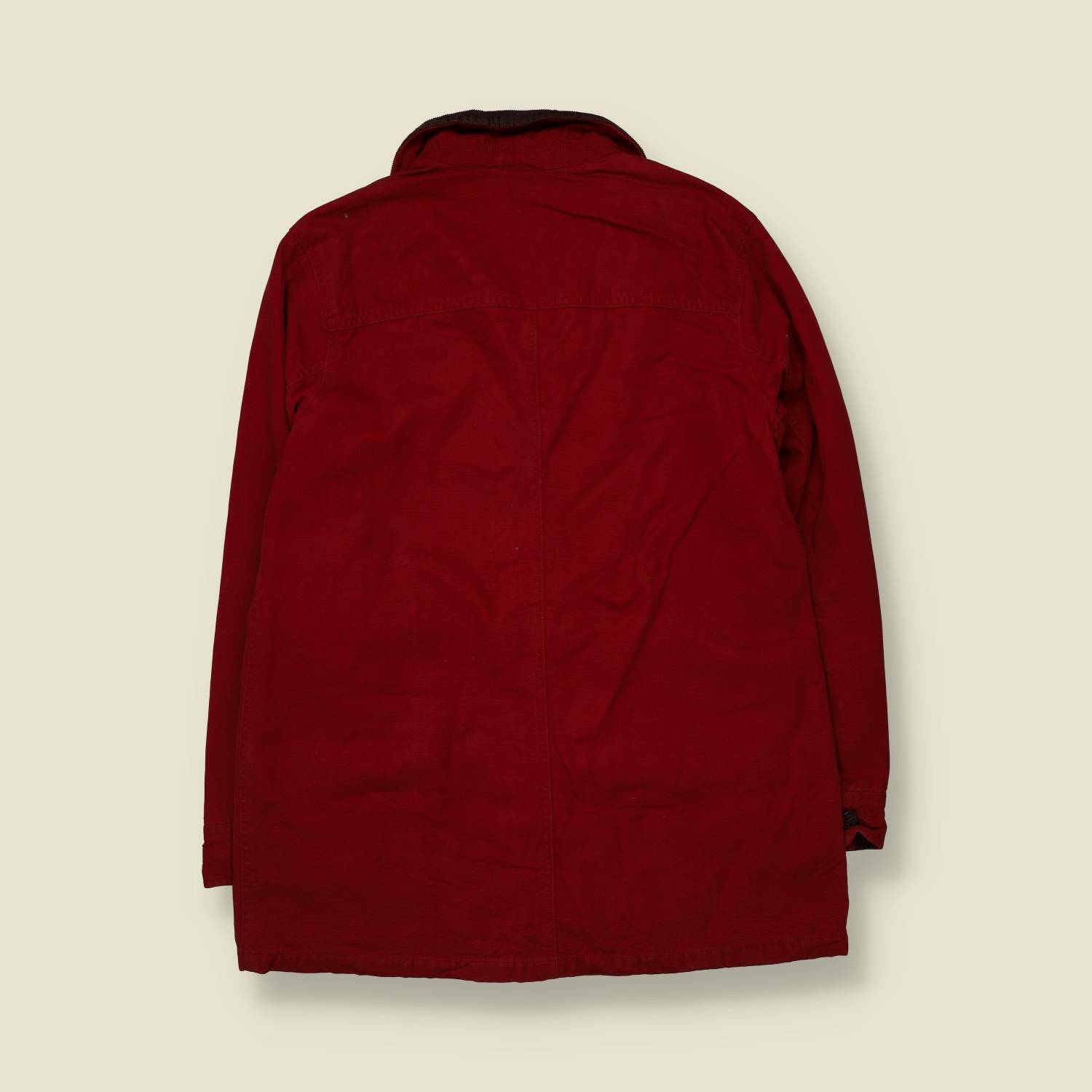 2000s | Lands' End | Corduroy Collar Barn Jacket | Red - 16