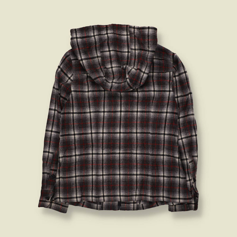 2000s | Pendleton | Checked Hooded Smock | Grey & Red - 8