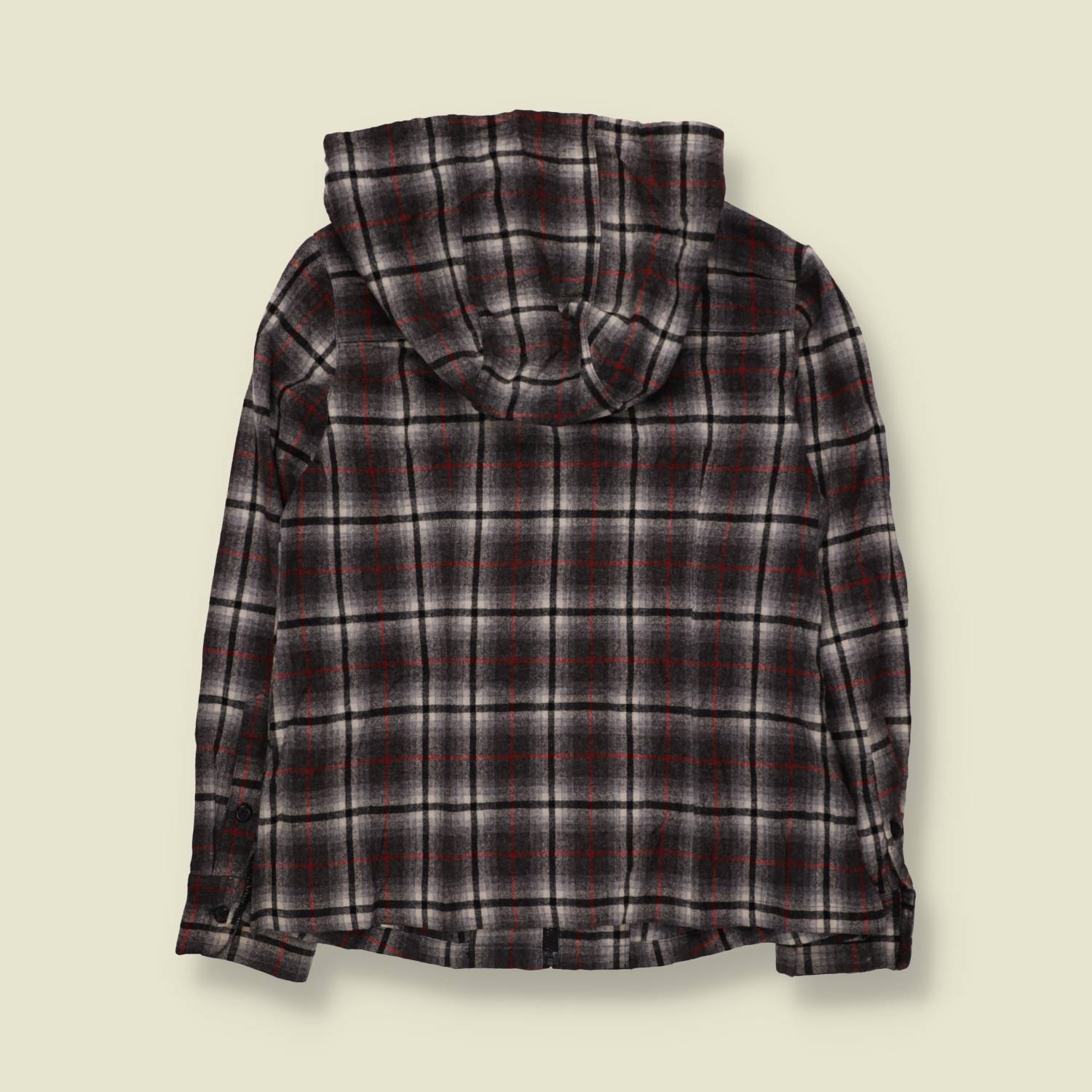 2000s | Pendleton | Checked Hooded Smock | Grey & Red - 8