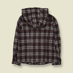2000s | Pendleton | Checked Hooded Smock | Grey & Red - 8
