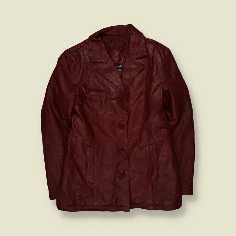 1990s | Pelle | Leather Jacket | Oxblood - 10