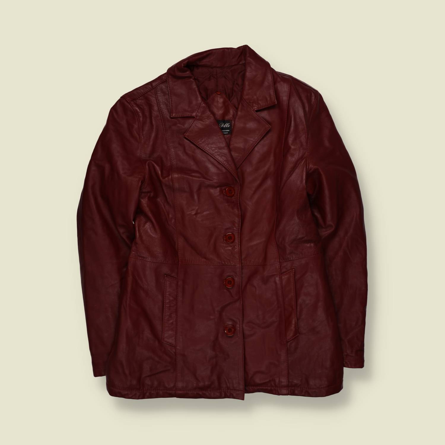 1990s | Pelle | Leather Jacket | Oxblood - 10