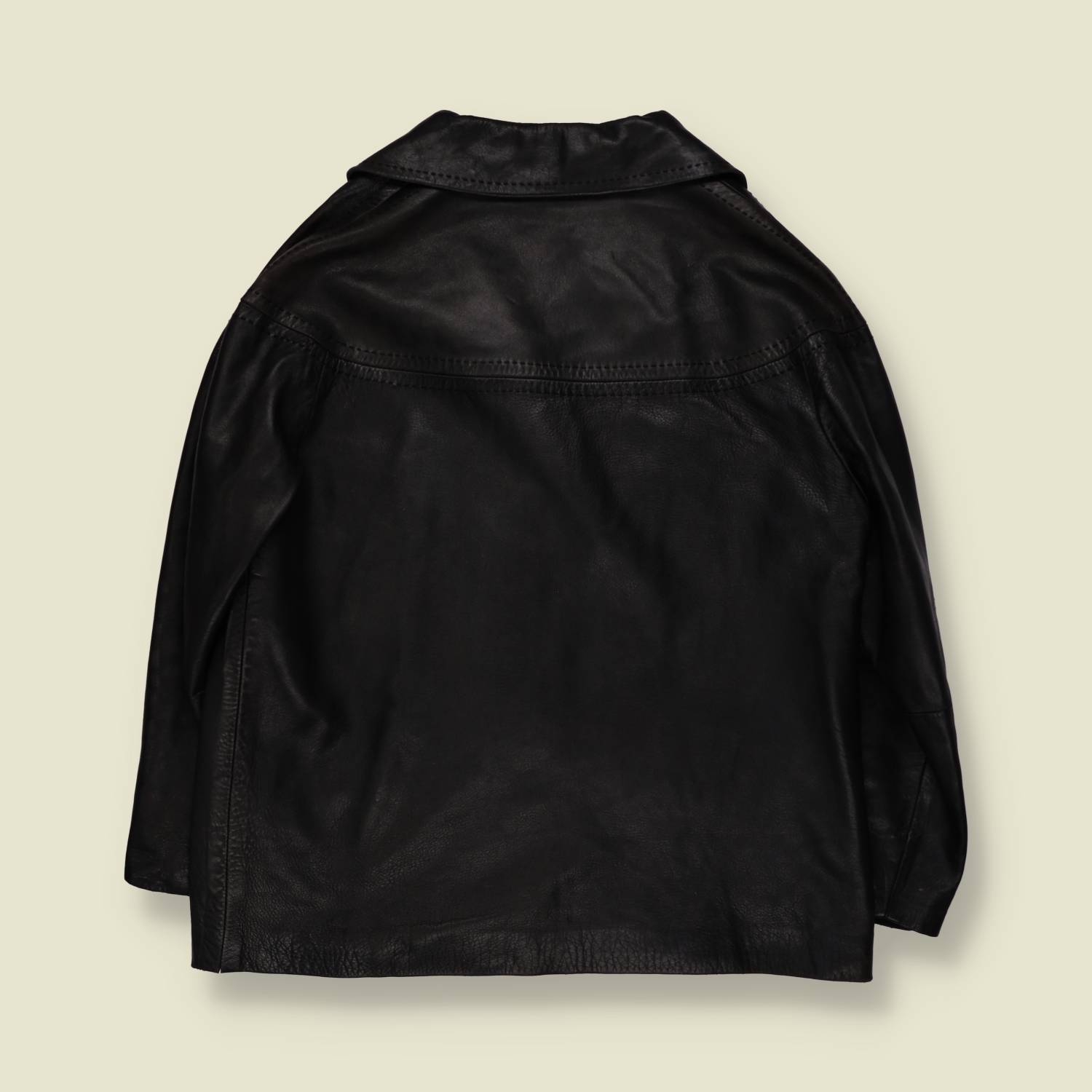 1990s | Leather Jacket | Black - 14