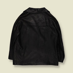 1990s | Leather Jacket | Black - 14