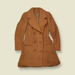 1970s | Double Breasted Wool Coat | Camel - 4
