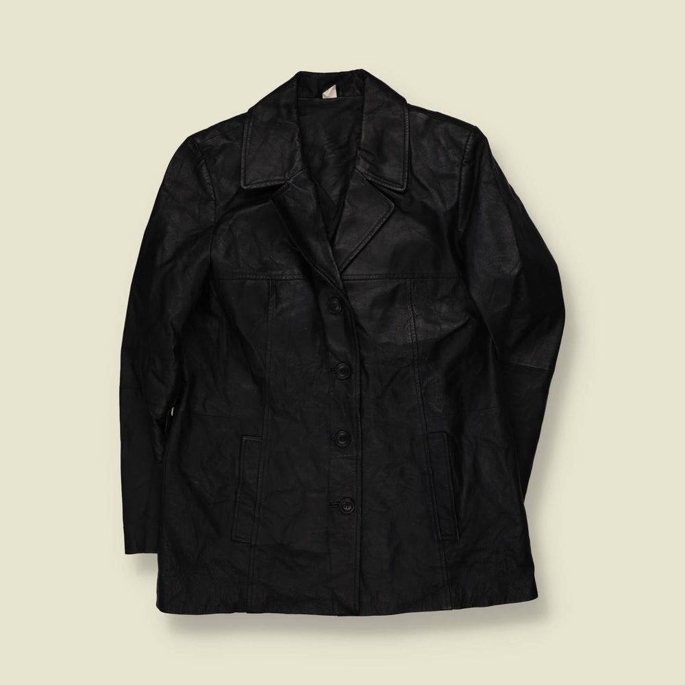 1990s | Leather Jacket | Black - 12
