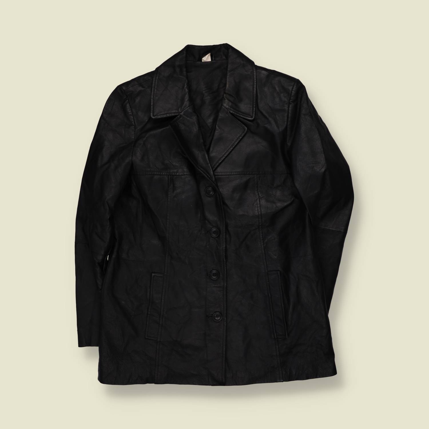 1990s | Leather Jacket | Black - 12