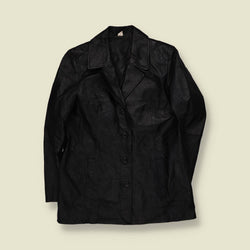 1990s | Leather Jacket | Black - 12