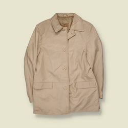 1990s | Vera Pelle | Leather Jacket | Cream - 14