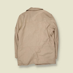1990s | Vera Pelle | Leather Jacket | Cream - 14