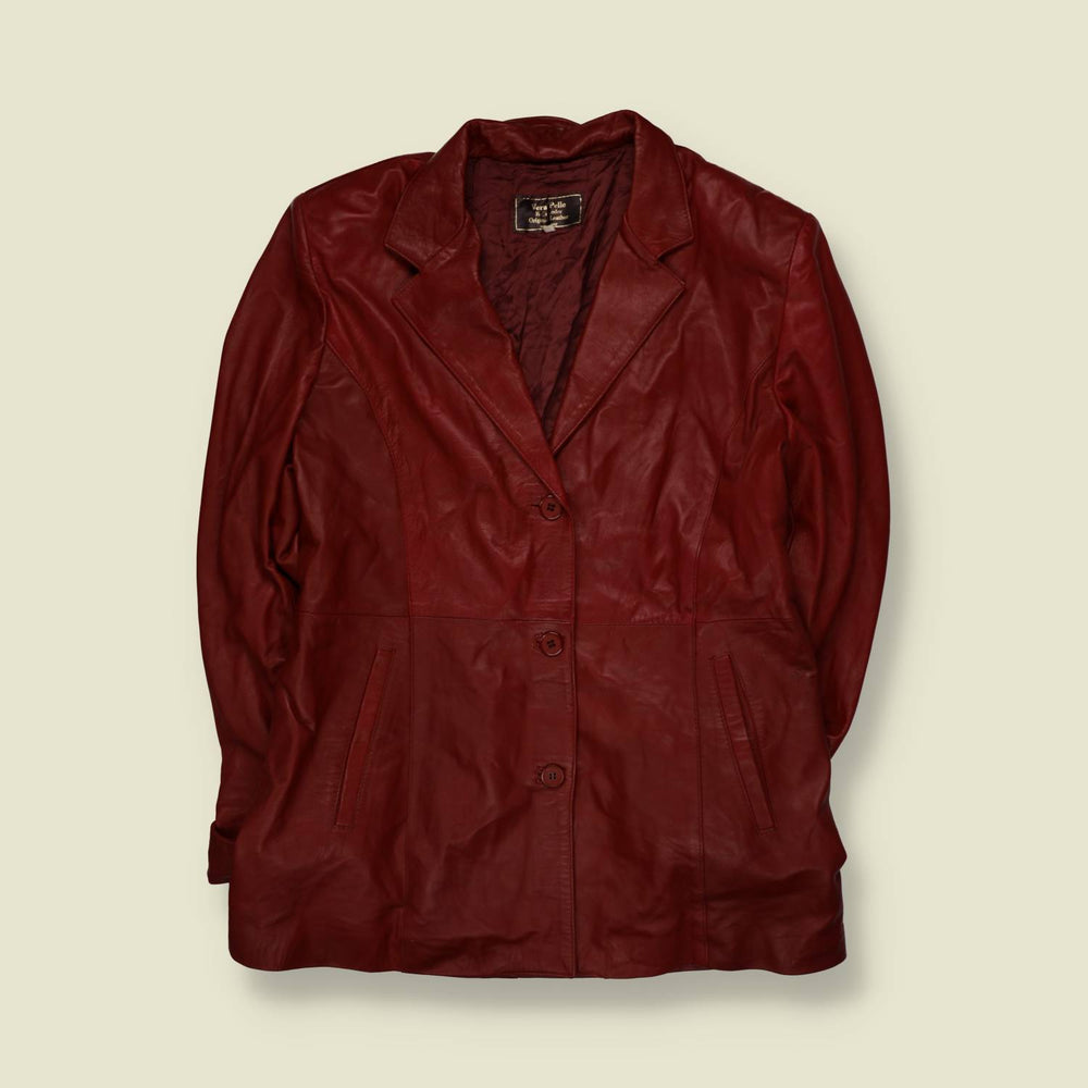 1990s | Vera Pelle | Leather Jacket | Oxblood - 14