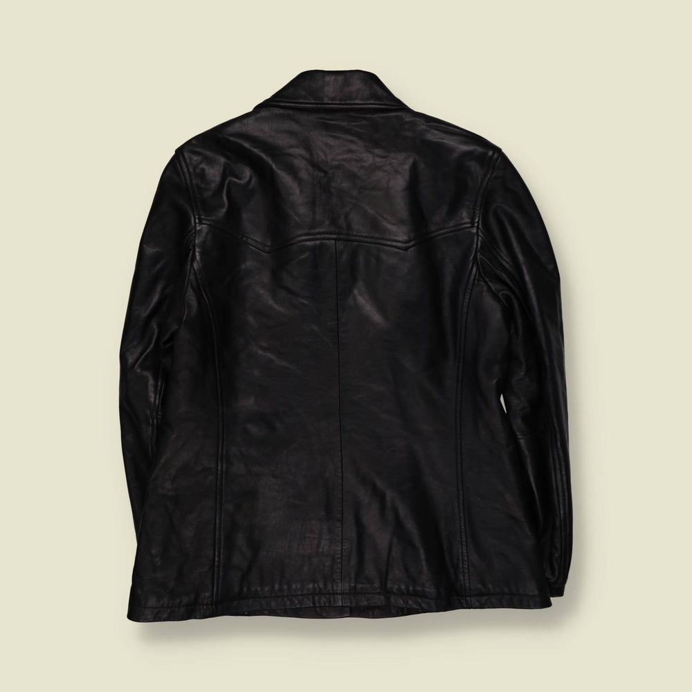 1990s | Vera Pelle | Leather Jacket | Black - 14