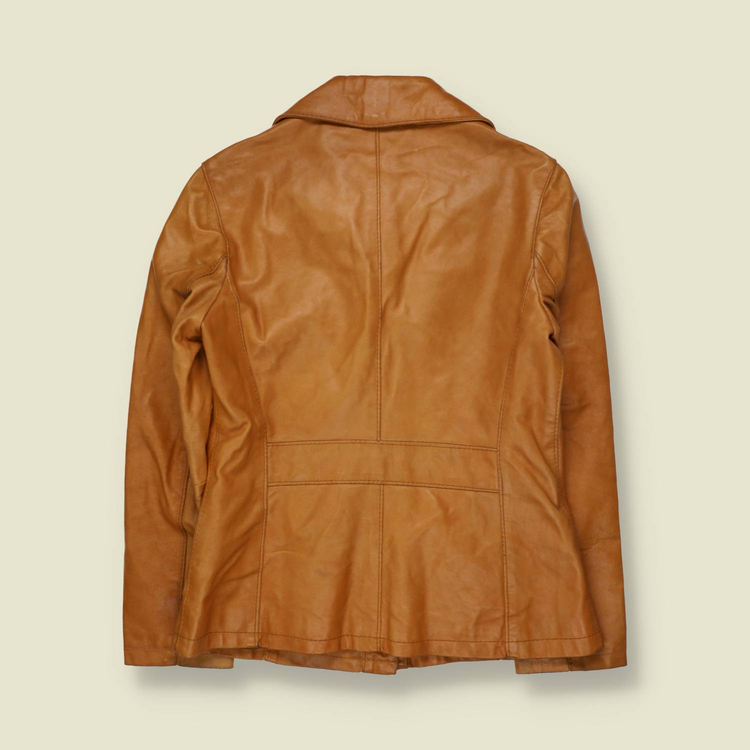 1990s | Barton River | Leather Jacket | Tan - 8