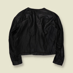 1980s | Cropped Leather Jacket | Black - 12