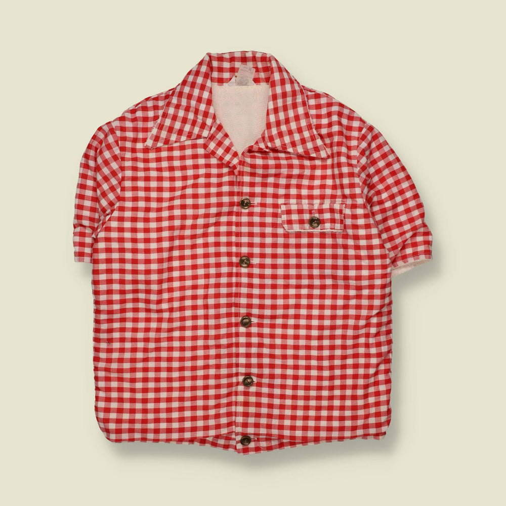 1970s | Jantzen | Gingham Beach Jacket | Red & White - 14