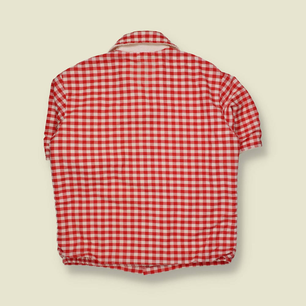 1970s | Jantzen | Gingham Beach Jacket | Red & White - 14