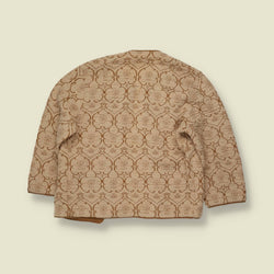 1960s | Jantzen | Jacquard Open Jacket | Cream & Tan - 6