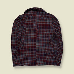 1970s | Checked Jacket | Burgundy & Navy - 10