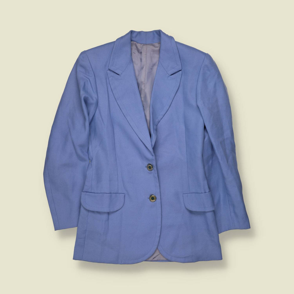 1970s | Wool Blend Blazer | Cornflower Blue - 6