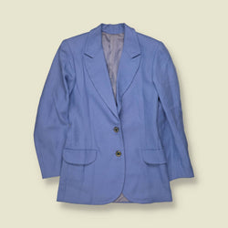 1970s | Wool Blend Blazer | Cornflower Blue - 6