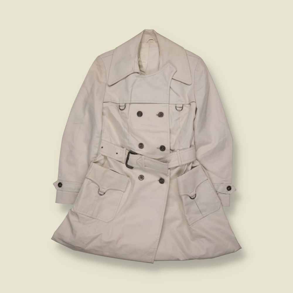 1970s | Hewa | Belted Trench Coat | Stone - 4