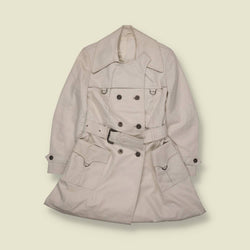 1970s | Hewa | Belted Trench Coat | Stone - 4