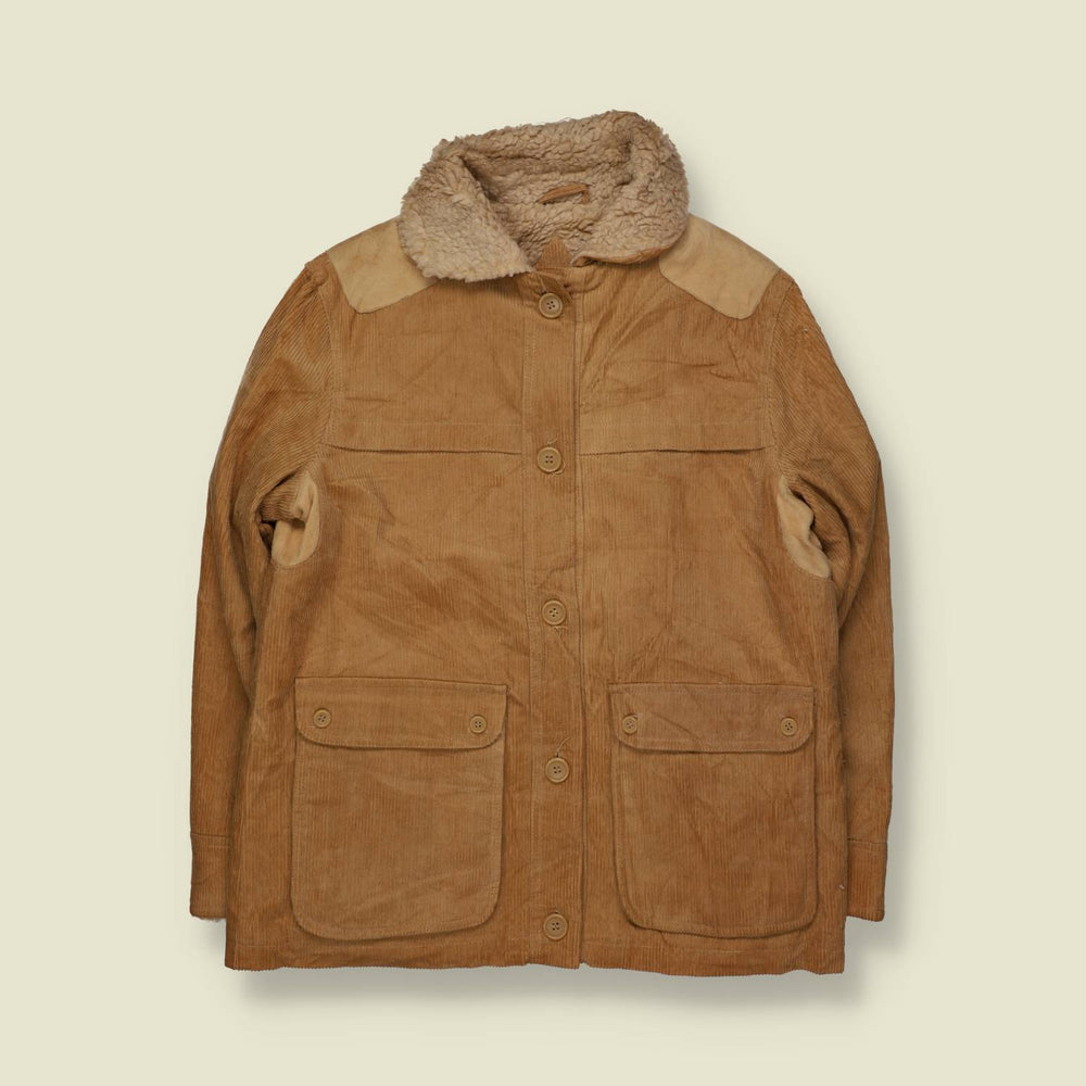 1970s | Milberry | Corduroy Ranch Coat | Tan - 14