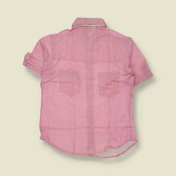 1970s | Richard Shops | Deadstock Striped Blouse | Pink & White - 10