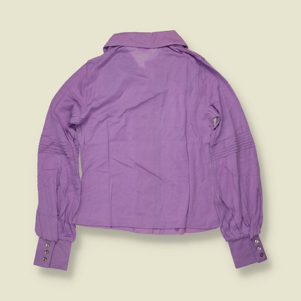1970s | TGL | Deadstock Cotton Blouse | Lilac - 8