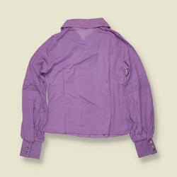 1970s | TGL | Deadstock Cotton Blouse | Lilac - 8