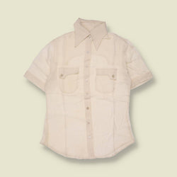 1970s | City Swingers | Deadstock Cotton Blouse | Cream - 8