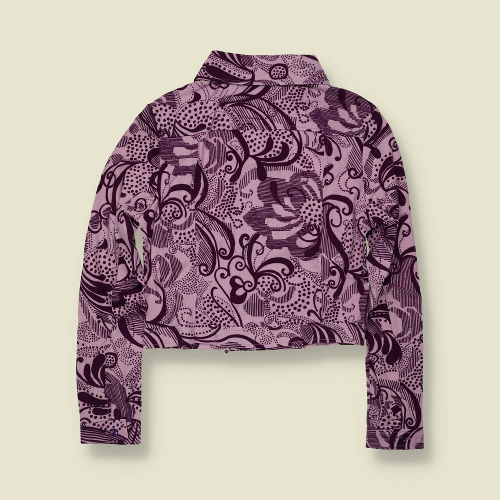 1970s | TGL | Deadstock Print Blouse | Lilac & Purple - 8