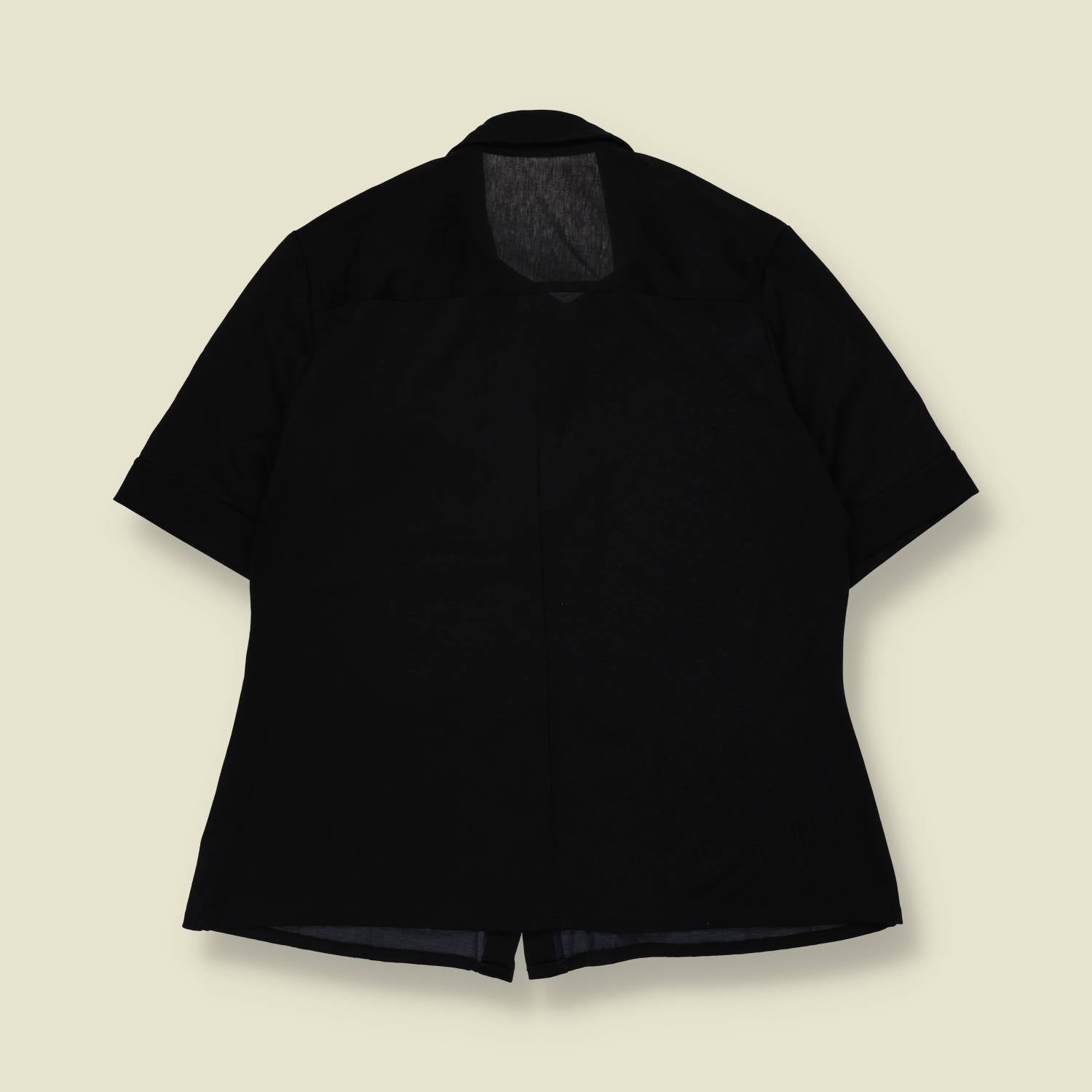 1970s | Cotton Blend Blouse | Black - 14