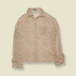 1970s | Lakerko | Ditsy Floral Blouse | Cream & Pink - 14