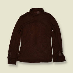 1970s | TGL | Deadstock Acrilan Blouse | Brown - 6