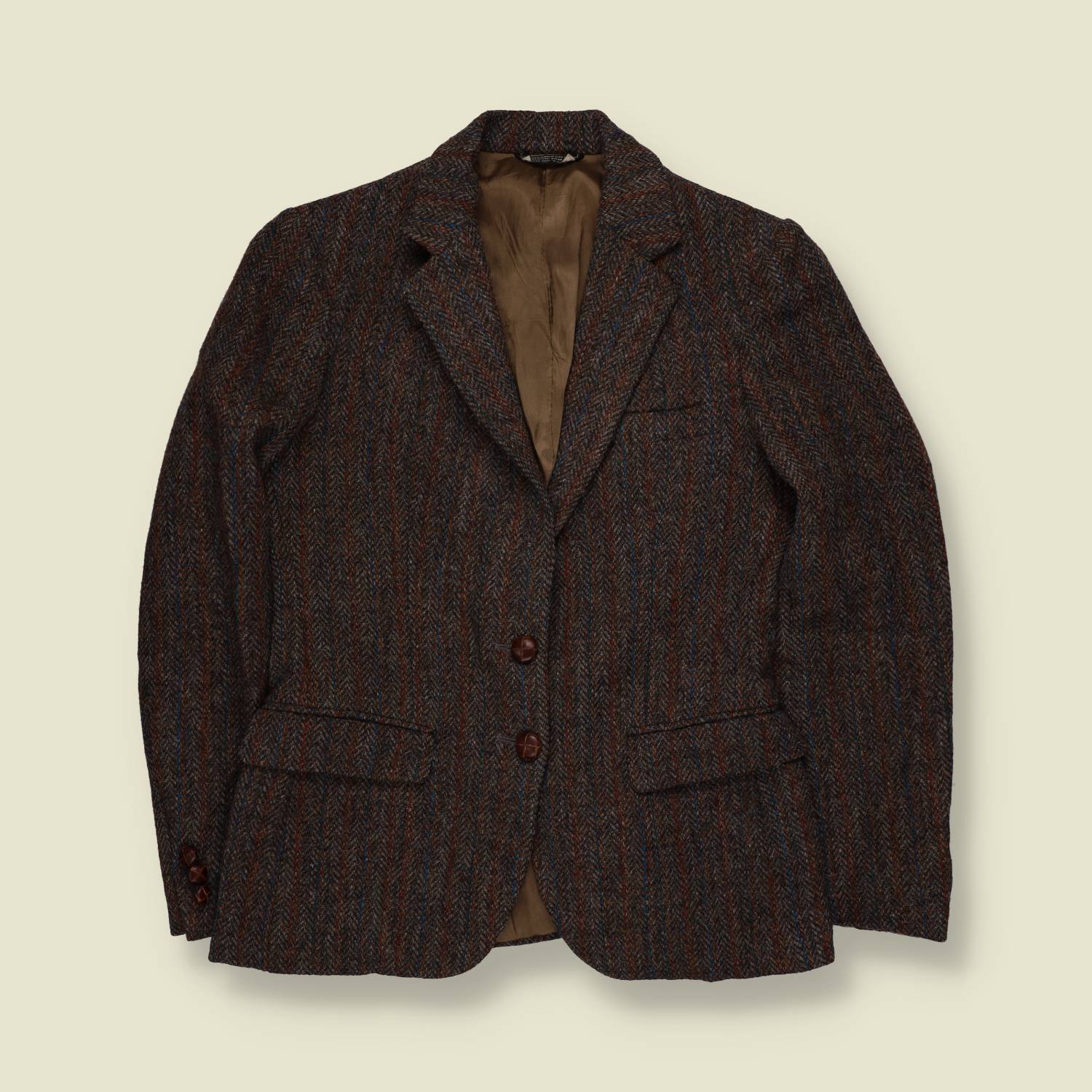 1990s | Harris Tweed | Herringbone Blazer | Brown - 6