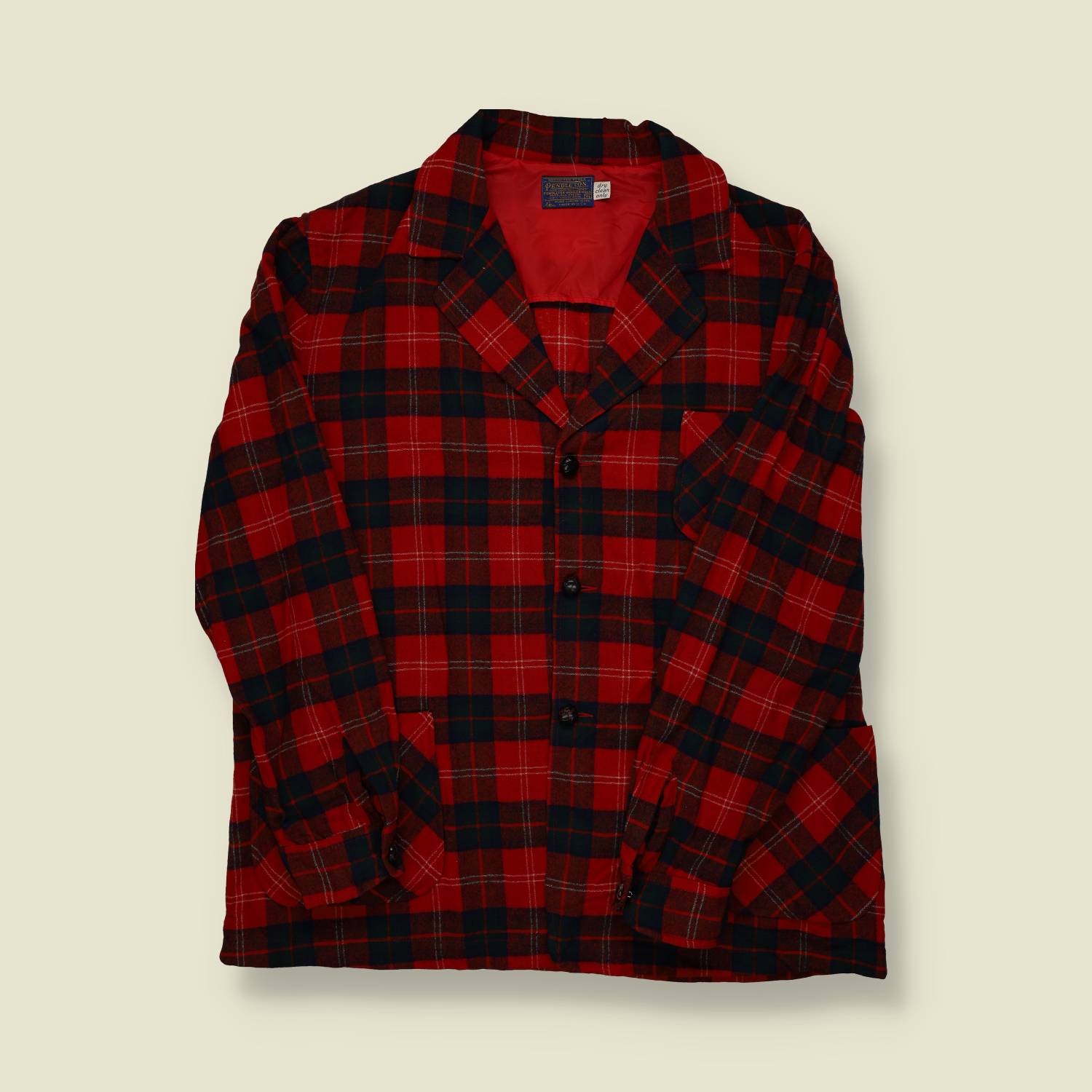 1960s Pendleton Wool Plaid Sport Jacket - Made in USA  - XL