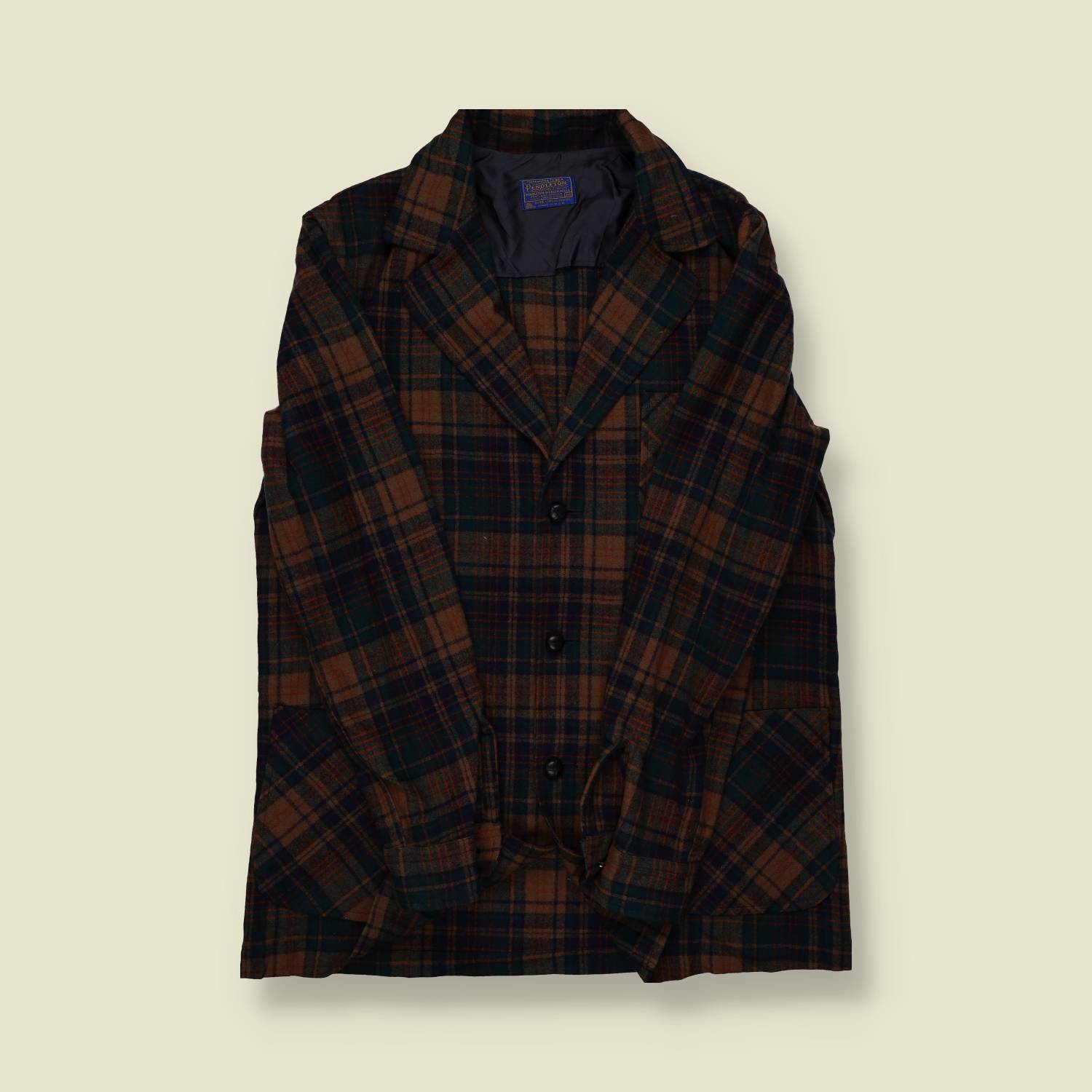 1960s–70s Pendleton Wool Plaid Board Jacket - M