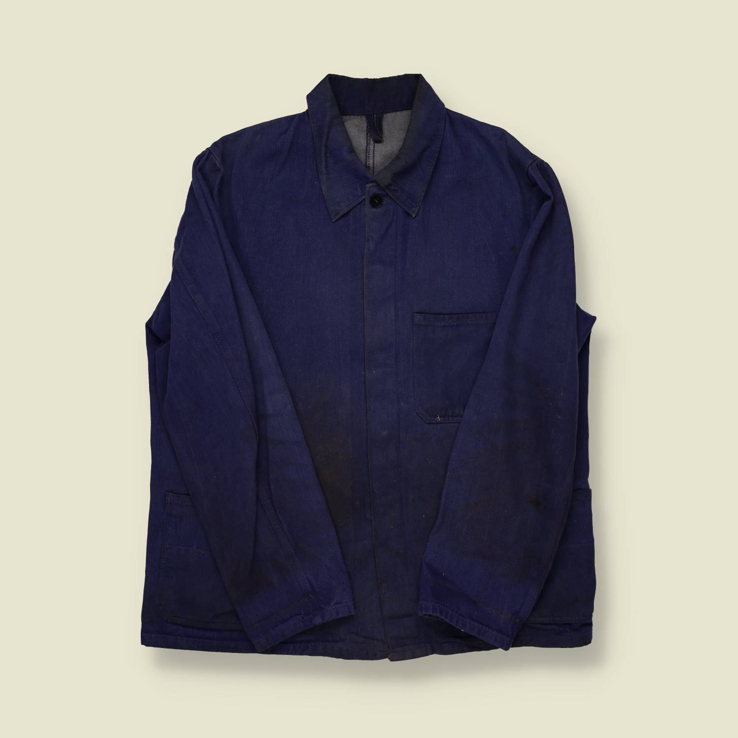 1980s French Cotton Workwear Chore Jacket - L